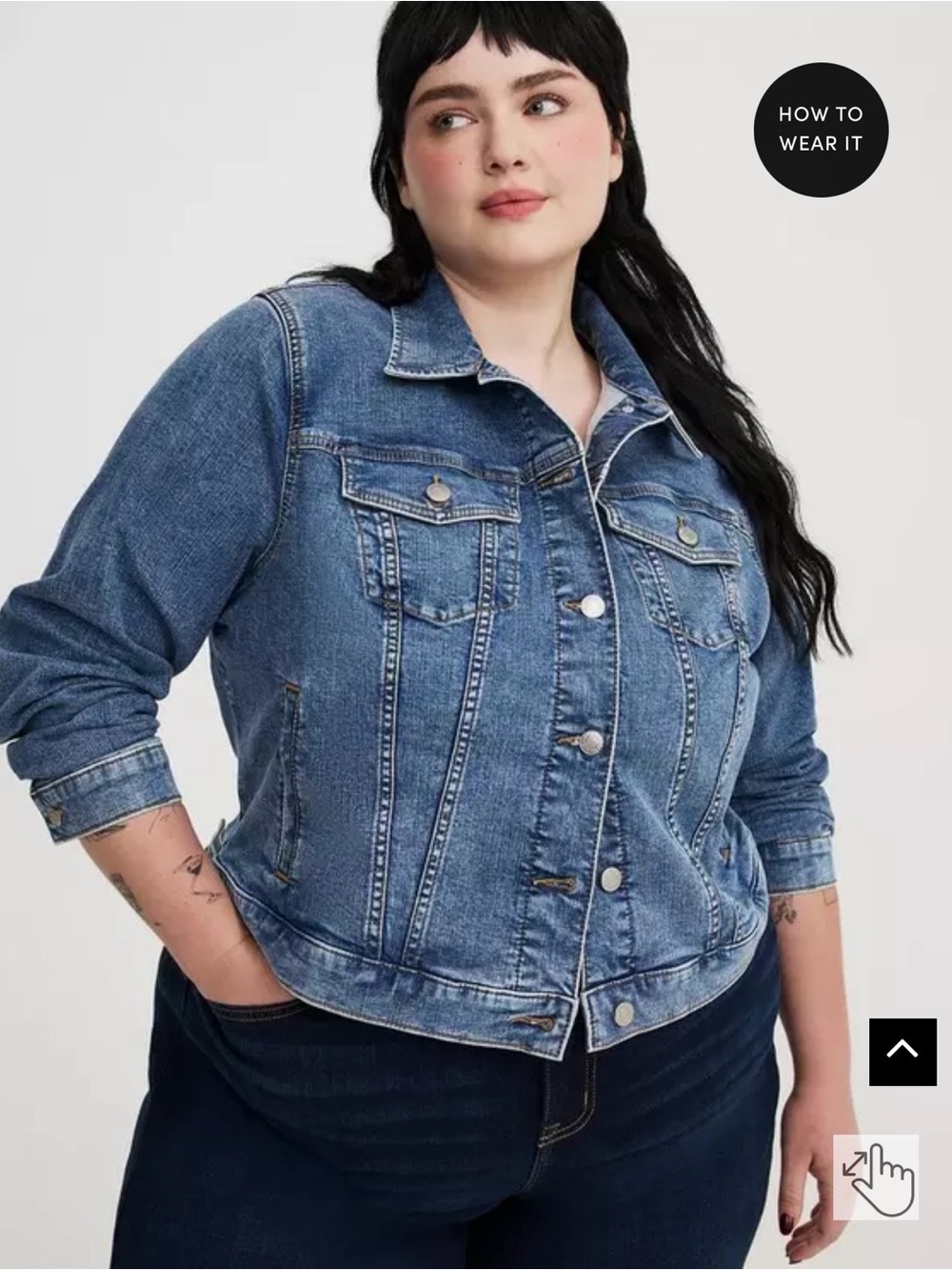 Torrid modern denim trucker jacket